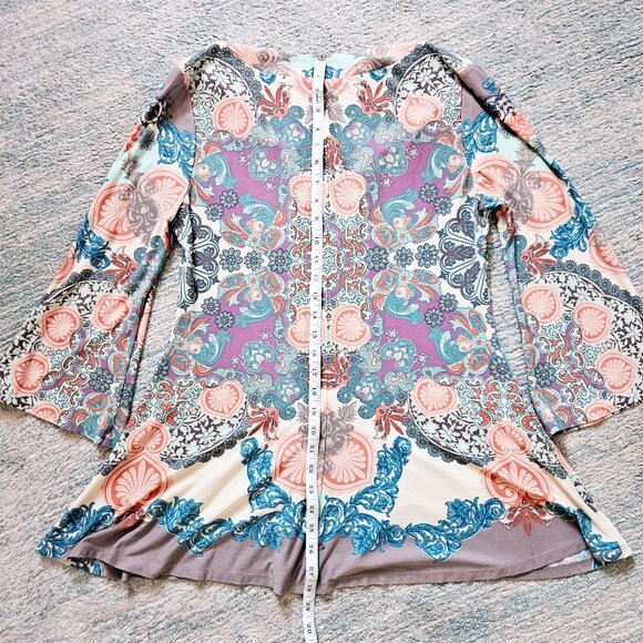 Boston Proper Multicolor "Paisley" Top , Size Medium - Picture 2 of 6